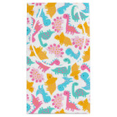 Fun Pink & Blauwgroen Dinosaur Patroon Klein Cadeauzakje (Achterkant)