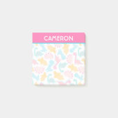 Fun Pink & Blauwgroen Dinosaur Patroon Post-it® Notes (Voorkant)