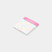 Fun Pink & Blauwgroen Dinosaur Patroon Post-it® Notes (Schuin)
