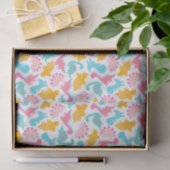 Fun Pink & Blauwgroen Dinosaur Patroon Tissuepapier (Geschenk)