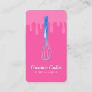 Fun Pink Blue Marble Bakery Whisky Roze Visitekaartje