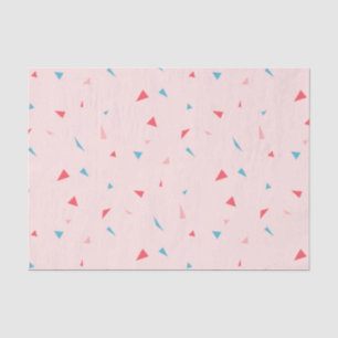 Fun Pink Blue Patroon Colorful Quirky Uniek Tissuepapier