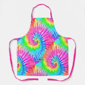 Fun Pink & Blue Psychedelic Girly Tie Dye Retro Schort (Voorkant)