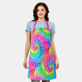 Fun Pink & Blue Psychedelic Girly Tie Dye Retro Schort