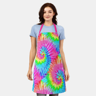 Fun Pink & Blue Psychedelic Girly Tie Dye Retro Schort