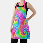 Fun Pink & Blue Psychedelic Girly Tie Dye Retro Schort (Insitu)