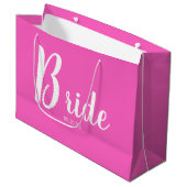 Fun Pink Bride Large Gift Bag Groot Cadeauzakje (Voorkant Gekanteld)