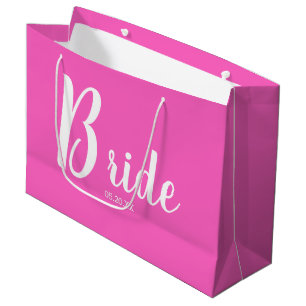 Fun Pink Bride Large Gift Bag Groot Cadeauzakje