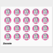 Fun Pink Bunco Fundraiser Ronde Sticker (Vel)