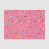 Fun Pink Candy Sprinkles Pattern Tissuepapier (Voorkant)