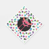 Fun Pink Confetti Monster Mash Birthday Party Servet (Hoek)