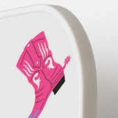 Fun Pink Cowboy Boots Gold Stars Aangepaste tekst Pickleball Paddle (Links Detail)