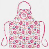 Fun Pink Donuts Pattern, Personalized Schort (Voorkant)