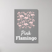 Fun Pink Flamingo bird art Canvas Afdruk (Voorkant)