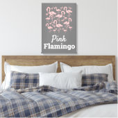Fun Pink Flamingo bird art Canvas Afdruk (Insitu (Slaapkamer))
