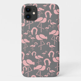 Fun Pink Flamingo bird art Case-Mate iPhone Case