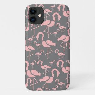 Fun Pink Flamingo bird art Case-Mate iPhone Case