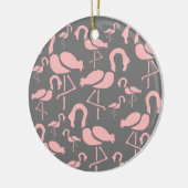 Fun Pink Flamingo bird art Keramisch Ornament (Links)