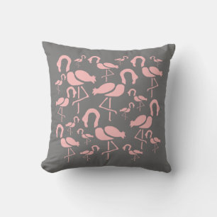 Fun Pink Flamingo bird art Kussen