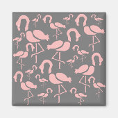 Fun Pink Flamingo bird art Magneet (Voorkant)
