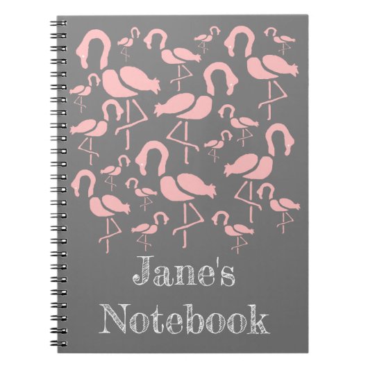 Fun Pink Flamingo bird art Notitieboek (Voorkant)