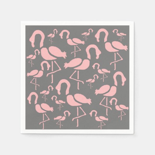 Fun Pink Flamingo bird art Servet (Voorkant)