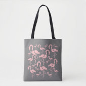 Fun Pink Flamingo bird art Tote Bag (Voorkant)