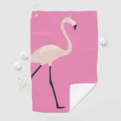 Fun Pink Flamingo Pro Monogrammed Moederdag Golfhanddoek (Insitu)