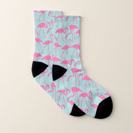 Fun Pink Flamingos Patroon Sokken (Paar)