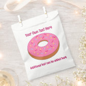 Fun Pink Frosted Ring Donut - 2 aangepaste tekstli Bedankzakje (Geknipt)