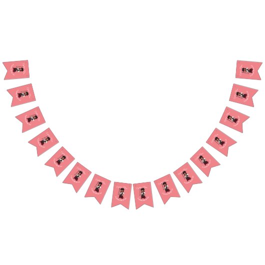 Fun Pink Girl Pirate Bunting Flags Vlaggetjes (Alle)