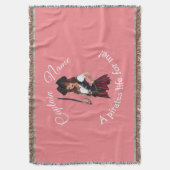 Fun Pink Girl Pirate Deken (Voorkant Verticaal)