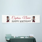 Fun Pink Girl Pirate HAPPY BIRTHDAY Banner (Beurs)