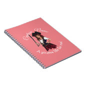 Fun Pink Girl Pirate Notitieboek (Rechterzijde)