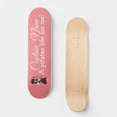 Fun Pink Girl Pirate Persoonlijk Skateboard (Voorkant)