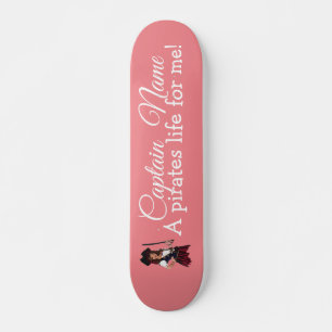 Fun Pink Girl Pirate Persoonlijk Skateboard