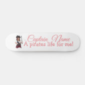 Fun Pink Girl Pirate Skateboard (Horizontaal)