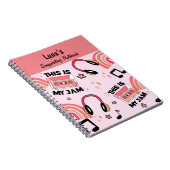 Fun Pink Girls Songwrite Notitieboek (Rechterzijde)