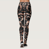 Fun Pink Gold en Black Modern Leggings (Achterkant)