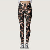 Fun Pink Gold en Black Modern Leggings (Voorkant)