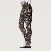 Fun Pink Gold en Black Modern Leggings (Links)