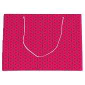 Fun Pink & Green Modern Design Large Gift Bag Groot Cadeauzakje (Voorkant)
