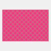 Fun Pink & Green Modern Stripes en Polka Dots Inpakpapier Vel (Voorkant 3)