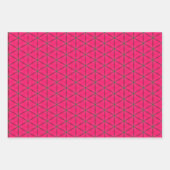 Fun Pink & Green Modern Stripes en Polka Dots Inpakpapier Vel (Voorkant)