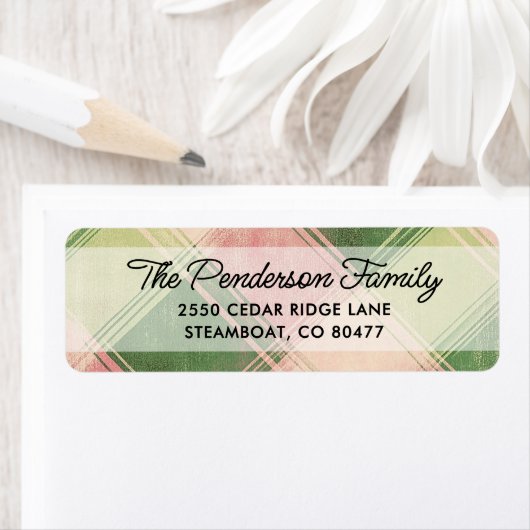 Fun Pink Green Play Script Aangepast retouradres Etiket (Insitu)