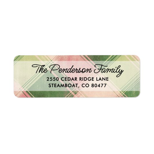 Fun Pink Green Play Script Aangepast retouradres Etiket (Voorkant)