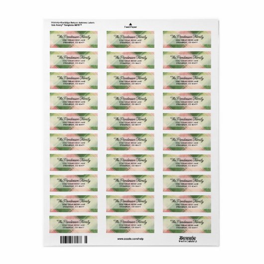 Fun Pink Green Play Script Aangepast retouradres Etiket (Full Sheet)