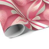 Fun Pink Gumballs & Candy Canes Cadeaupapier (Rol Hoek)