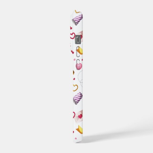Fun Pink Heart & Valentine Candy Treats Pattern iPhone Hoesje (Linkerkant)