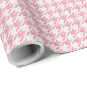 Fun Pink Houndstooth Cadeaupapier (Rol Hoek)
